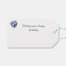 Anpassadet Delft Blue Balloons Presentetikett