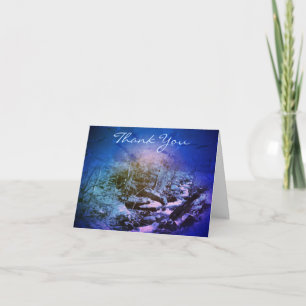 Anpassadet Dreamy Blue Stream Art Tack för ditt ko Kort