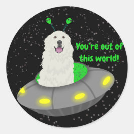 Anpassadet Du är ute ur världen! Runt Klistermärke