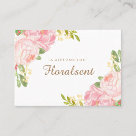 Anpassadet elegant Blommigt Gift Certificate Rabattkort