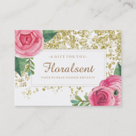 Anpassadet elegant Blommigt Gift Certificate Rabattkort