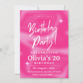 Anpassadet elegant Rosa Birthday Investigation Inbjudningar