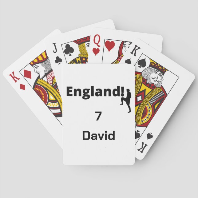 Anpassadet Engelska fotbollsspelare Casinokort (Baksidan)