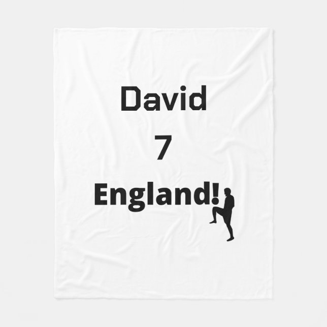 Anpassadet Engelska fotbollsspelare Fleecefilt (Framsidan)