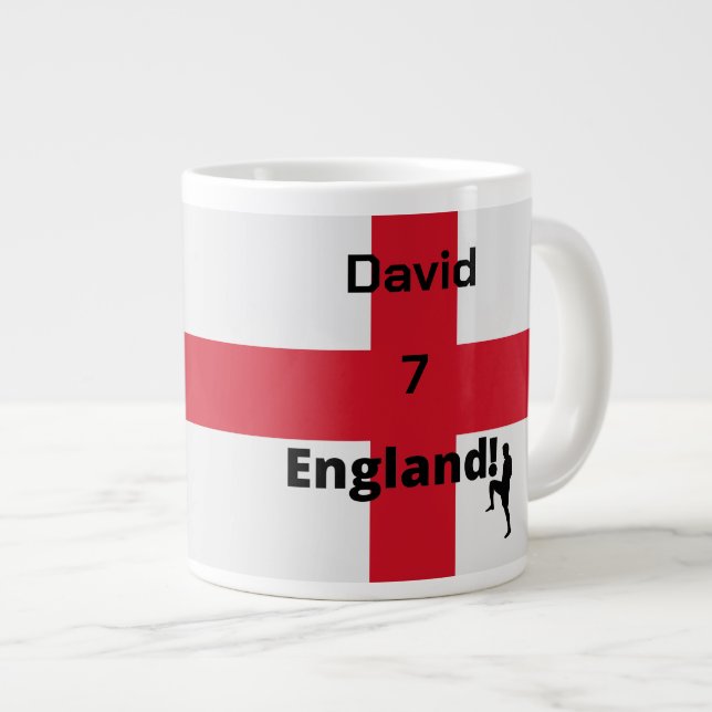 Anpassadet Engelska fotbollsspelare Jumbo Mugg (Framsida höger)