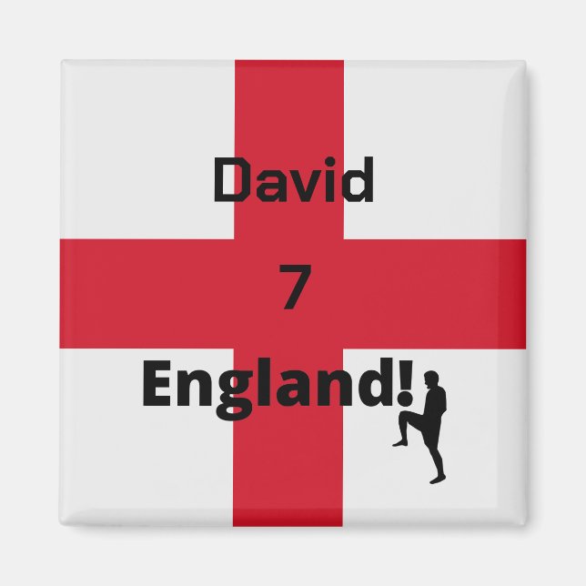 Anpassadet Engelska fotbollsspelare Magnet (Framsidan)