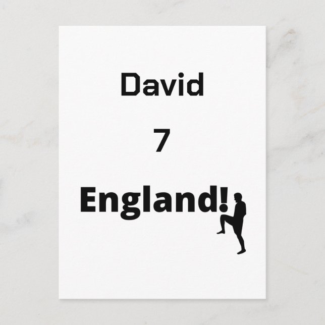 Anpassadet Engelska fotbollsspelare Vykort (Framsida)