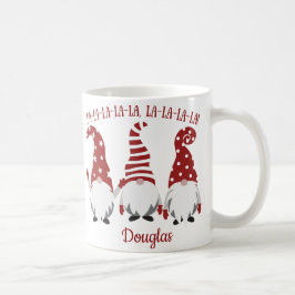 Anpassadet Fa La La La La Santas Gnomes Kaffemugg