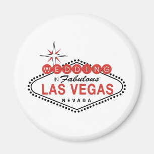 Anpassadet Fabulous Las Vegas Bröllop-mall Magnet