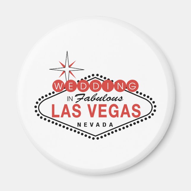 Anpassadet Fabulous Las Vegas Bröllop-mall Magnet (Framsidan)
