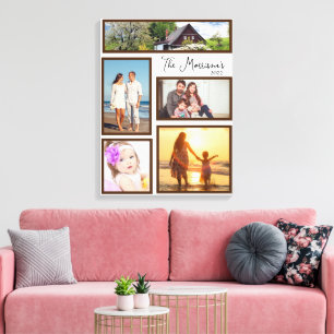Anpassadet Family Fem Photo Collage Canvastryck