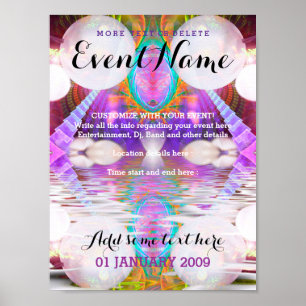 Anpassadet Fantasy Rave Event Poster mall nr 1