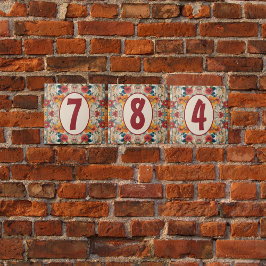 Anpassadet Färgämnen i Rustic Flowers Kakelplatta