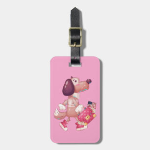 Anpassadet Färgbild för Cute Hund Photo Bagagebricka