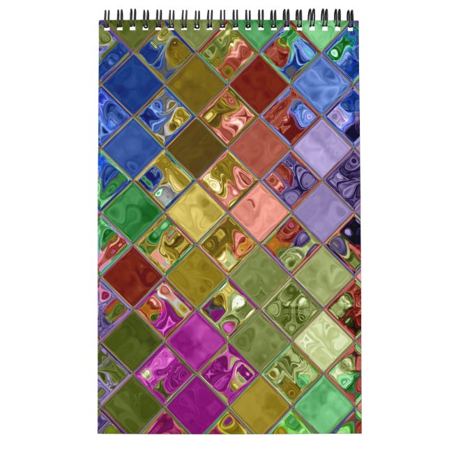 Anpassadet Färgglad mosaikkonst Kalender (Omslag)