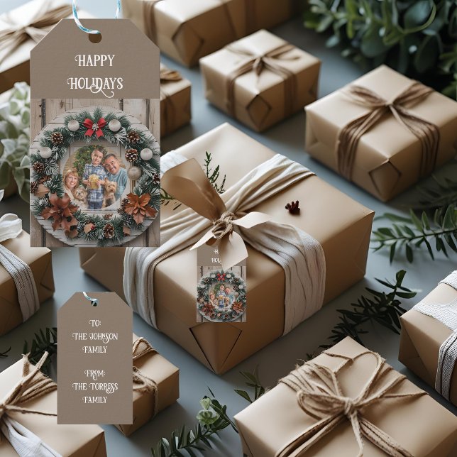 Anpassadet "Farmhouse Wandan Family Jul" Presentetikett (Skapare uppladdad)