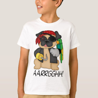 Anpassadet Fawn Pug Pirat Tees Tee Shirt