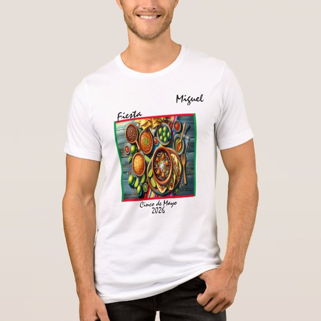 anpassadet "Fiesta" T Shirt (Framsida)