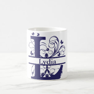 Anpassadet Finare Split Monogram Brev ’L’ Kaffemugg