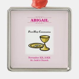 Anpassadet flickanattvardsgång förkroppsligar och julgransprydnad metall