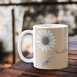 Anpassadet Flower för Daisy för kute Kaffemugg