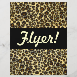Anpassadet Flyer för Leopard Print