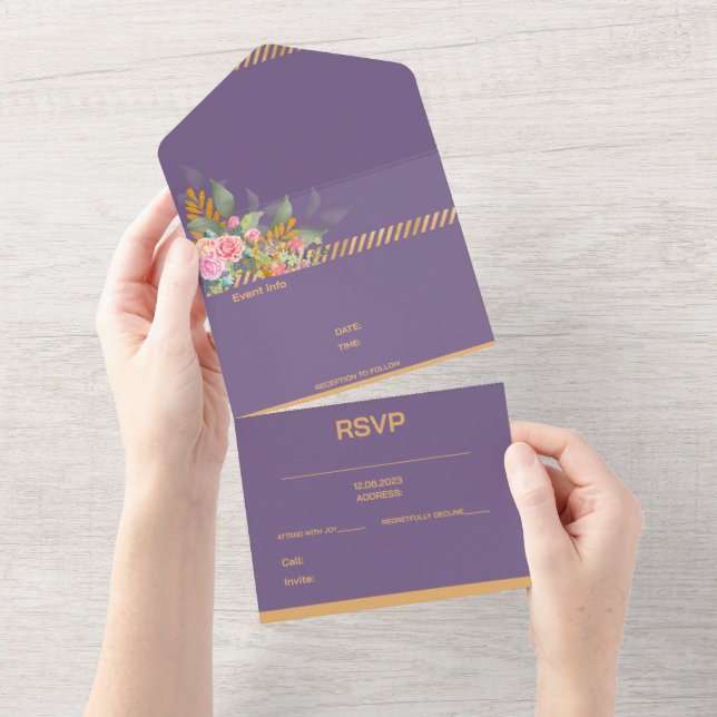 anpassadet för blommor - HÄNDELSEINVITATION (Avrivbar del)