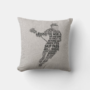 Anpassadet för Lacrossetypografidesign kudder Kudde