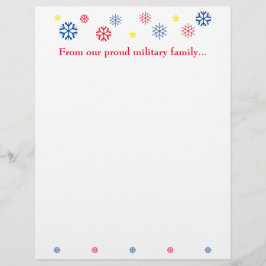 Anpassadet för militärfamiljens jul i Snöflingor Brevhuvud