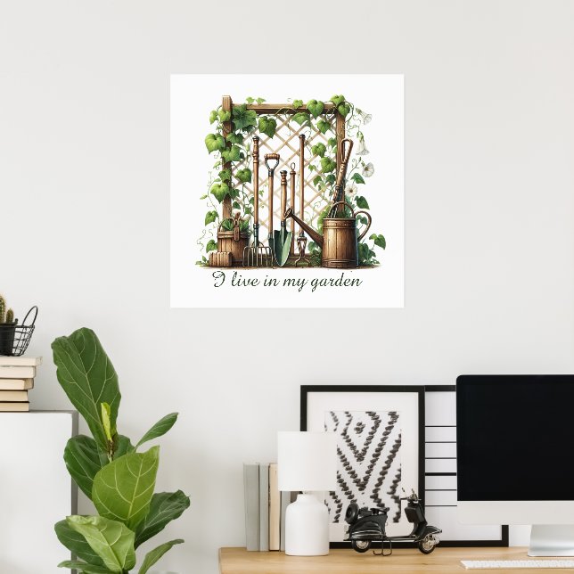 Anpassadet för trädgårdsodling poster (Hemmakontoret)