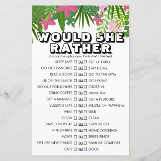 Anpassadet för tropisk Blommigt skulle hon hellre