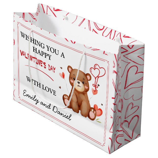 Anpassadet för vattenfärgsblad Alla hjärtans dag (Framsidan Vinklad)