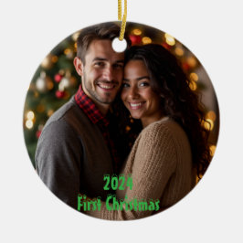 Anpassadet Första jul 2024 Julgransprydnad Keramik