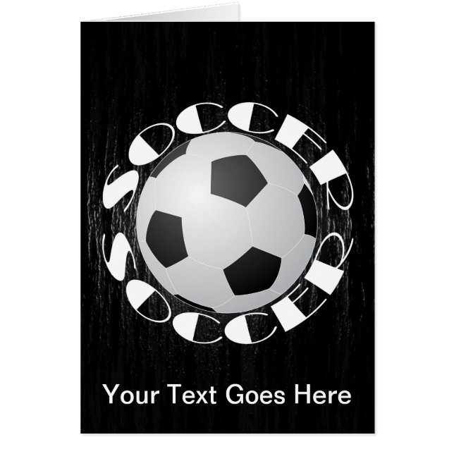 Anpassadet Fotboll Hälsningskort (Framsidan)