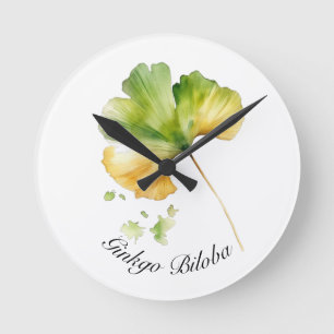 Anpassadet Ginkgo Biloba Rund Klocka
