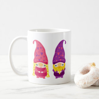 Anpassadet Gnome Couple Kaffemugg
