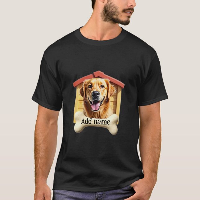 Anpassadet Golden Retriever Skriv ut på begäran T Shirt (Framsida)