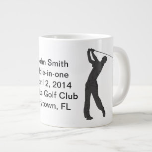 Anpassadet Golf Hål-in-one minneshögtid Jumbo Mugg