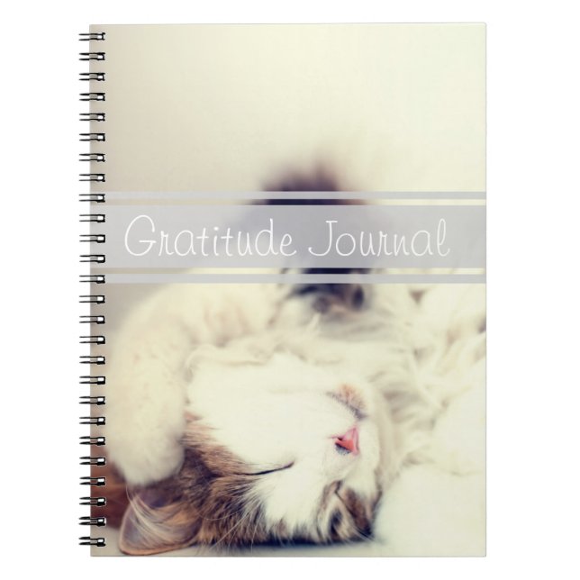Anpassadet Gratise Journal Sleeping Cat Anteckningsbok (Framsidan)