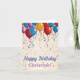Anpassadet grattis på födelsedagen Bubblor Kort