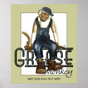 Anpassadet Grease Monkey Poster