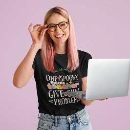 Anpassadet halloween för en spooky-matematik t shirt