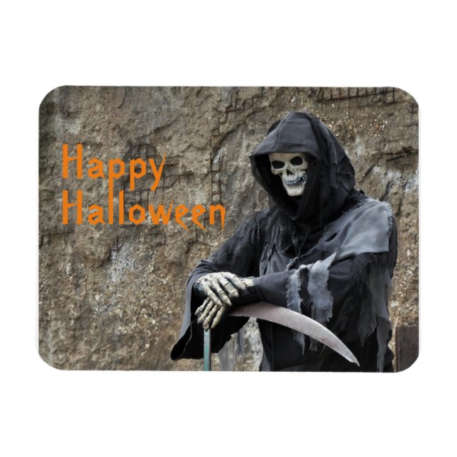 Anpassadet Halloween Grim Reaper Magnet (Horisontell)