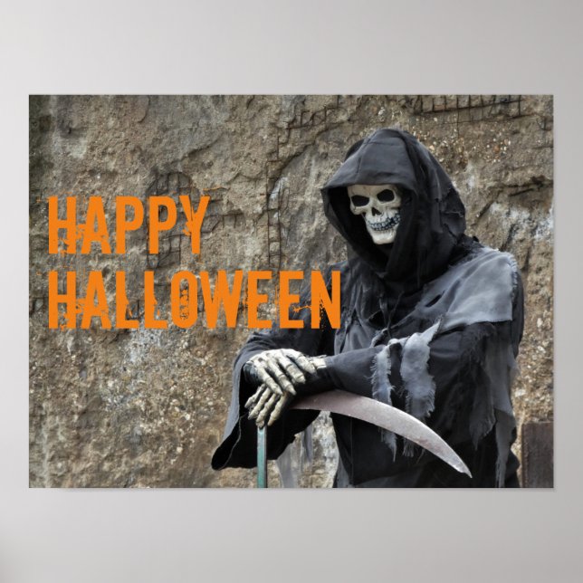 Anpassadet Halloween Grim Reaper Poster (Framsidan)