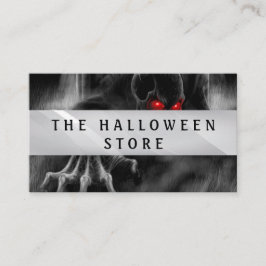 Anpassadet Halloween Scary Skull Visitkort