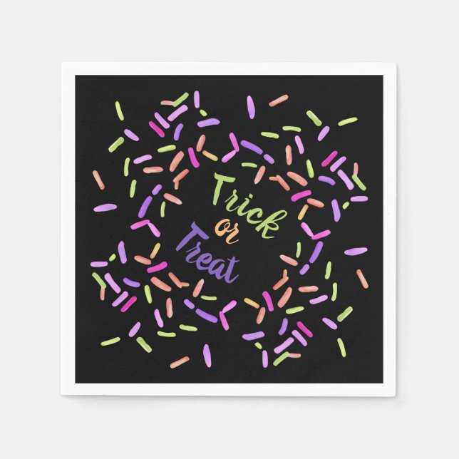 Anpassadet Halloween Sprinkles Bus eller godis Pappersservett (Framsidan)