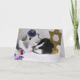 Anpassadet Hanukkah Mitzvah Peegs Guinea Grisar Helgkort