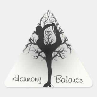 Anpassadet Harmony and Balance Triangelformat Klistermärke