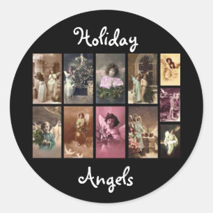 Anpassadet helgdag Sticker Runt Klistermärke