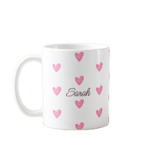 Anpassadet Hjärtpunkter för Rosa av vattenfärg